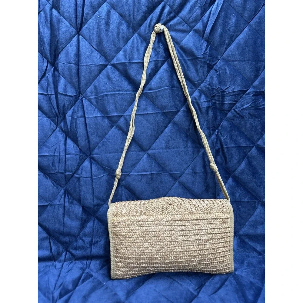 Croft & Barrow for Khol's  women tan shoulder Handmade jute bag new with tags